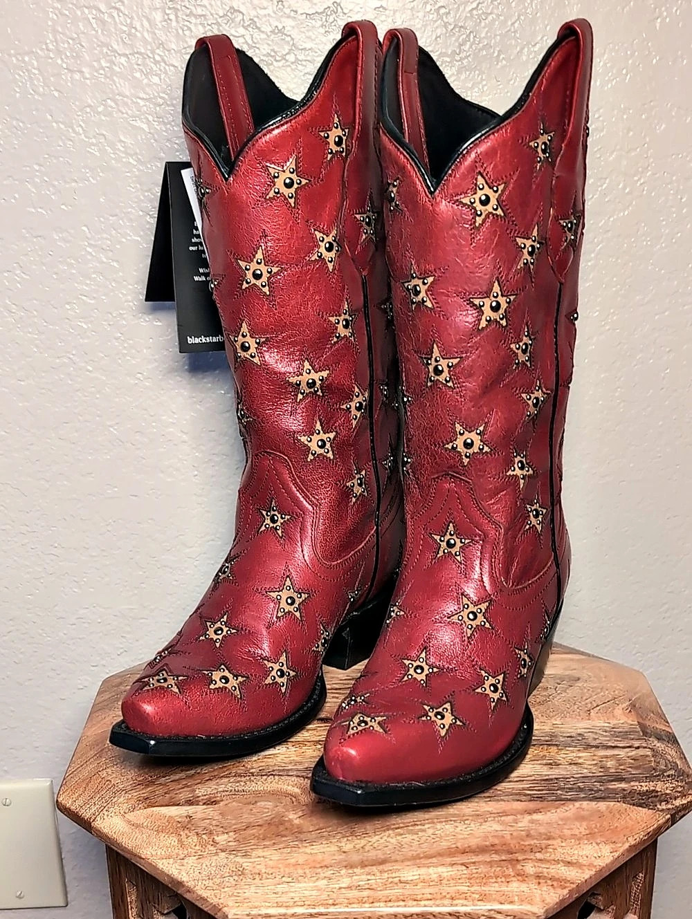 Black Star Women's Marfa Western Cowgirl Boots - Snip Toe US 6.5